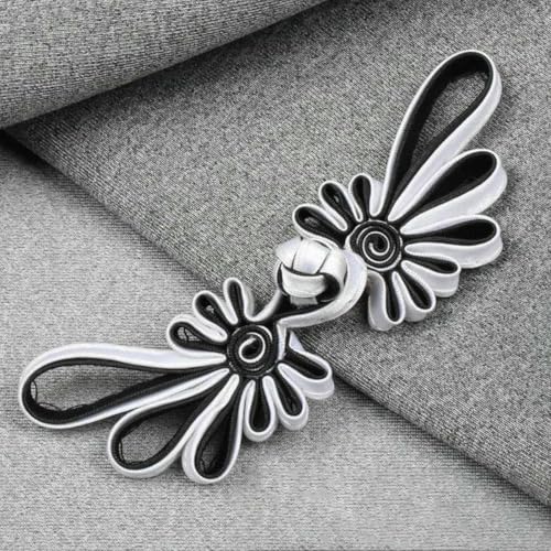 10 Paar Froschknöpfe, Stoffknöpfe mit chinesischem Knoten, für Tang-Anzug, Taschen, Einladungskarten, Dekoration, Nähzubehör, 13–10,5 x 3,3 cm 10 Paar Froschknöpfe, Stoffknöpfe mit chinesischem Knoten, für Tang-Anzug, Taschen, Einladungskarten, Dekoration, Nähzubehör, 13–10,5 x 3,3 cm von YJMYZ