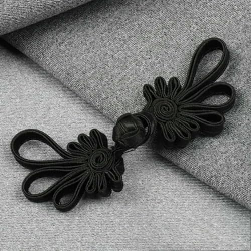 10 Paar Froschknöpfe, Stoffknöpfe mit chinesischem Knoten, für Tang-Anzug, Taschen, Einladungskarten, Dekoration, Nähzubehör, 2, 10,5 x 3,3 cm 10 Paar Froschknöpfe, Stoffknöpfe mit chinesischem Knoten, für Tang-Anzug, Taschen, Einladungskarten, Dekoration, Nähzubehör, 2, 10,5 x 3,3 cm von YJMYZ