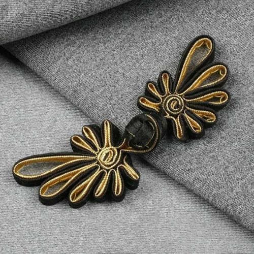 10 Paar Froschknöpfe, Stoffknöpfe mit chinesischem Knoten, für Tang-Anzug, Taschen, Einladungskarten, Dekoration, Nähzubehör, 26 x 10,5 x 3,3 cm 10 Paar Froschknöpfe, Stoffknöpfe mit chinesischem Knoten, für Tang-Anzug, Taschen, Einladungskarten, Dekoration, Nähzubehör, 26 x 10,5 x 3,3 cm von YJMYZ