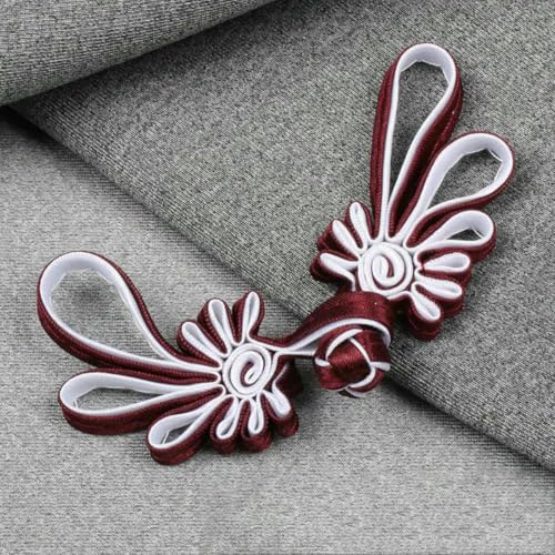 10 Paar Froschknöpfe, Stoffknöpfe mit chinesischem Knoten, für Tang-Anzug, Taschen, Einladungskarten, Dekoration, Nähzubehör, 28 x 10,5 x 3,3 cm 10 Paar Froschknöpfe, Stoffknöpfe mit chinesischem Knoten, für Tang-Anzug, Taschen, Einladungskarten, Dekoration, Nähzubehör, 28 x 10,5 x 3,3 cm von YJMYZ