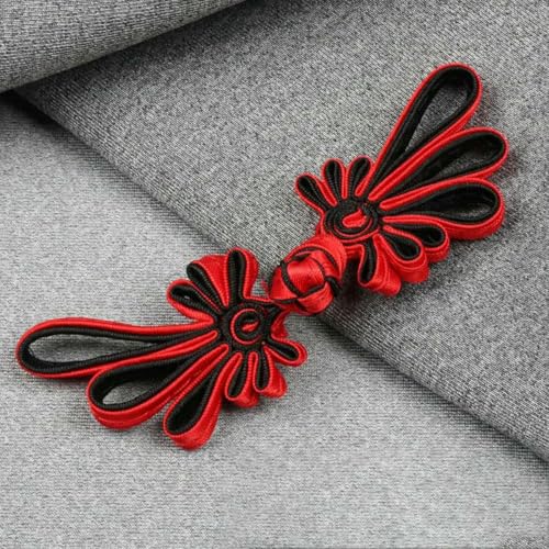 10 Paar Froschknöpfe, Stoffknöpfe mit chinesischem Knoten, für Tang-Anzug, Taschen, Einladungskarten, Dekoration, Nähzubehör, 9–10,5 x 3,3 cm 10 Paar Froschknöpfe, Stoffknöpfe mit chinesischem Knoten, für Tang-Anzug, Taschen, Einladungskarten, Dekoration, Nähzubehör, 9–10,5 x 3,3 cm von YJMYZ