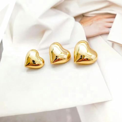 10 Stück 15/18/20 mm Nähknöpfe mit Herzform, hochwertiger Herzknopf aus Metall für Damenpullover, Hemden, DIY, handgefertigte Accessoires, Gold, 20 mm 10 Stück 15/18/20 mm Nähknöpfe mit Herzform, hochwertiger Herzknopf aus Metall für Damenpullover, Hemden, DIY, handgefertigte Accessoires, Gold, 20 mm von YJMYZ