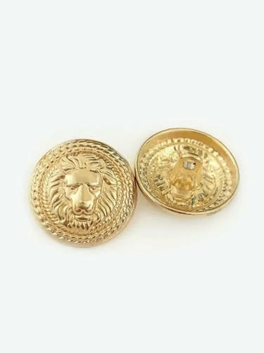 10 Stück Metallknöpfe für Bekleidungsdesigner, handgefertigt, Luxus-Kleidungsstück, Nähzubehör, dekoratives Mantelhandwerk, HandmadDIY-1 Gold-17,5 mm, 10 Stück von YJMYZ