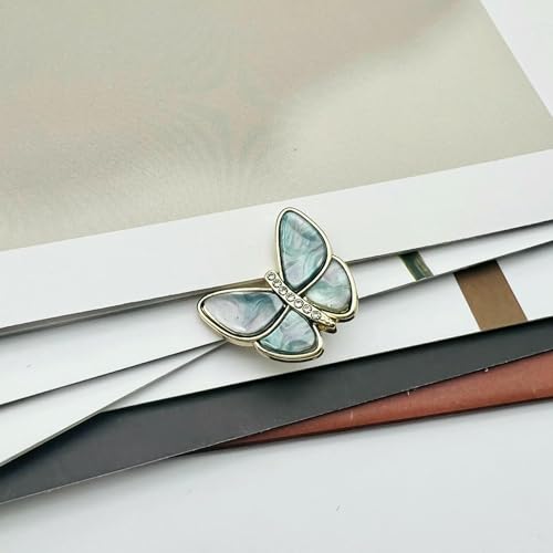 10 Stück modische Strass-Metallknöpfe, DIY-Kleidung, Schmuck, Nähzubehör, Schmetterlingsverzierungen, 5–235–4–20 mm von YJMYZ