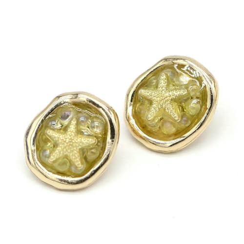 12 mm süße kleine Seestern-Metallknöpfe in Gold für Kleidung, Kinder, Hemd, Bluse, Kleid, Strickjacke, Deko, Nähzubehör, Grün, 13 x 11 mm, 10 Stück 12 mm süße kleine Seestern-Metallknöpfe in Gold für Kleidung, Kinder, Hemd, Bluse, Kleid, Strickjacke, Deko, Nähzubehör, Grün, 13 x 11 mm, 10 Stück von YJMYZ