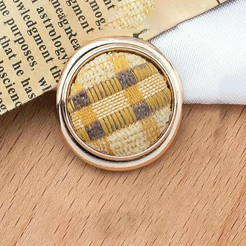 17 MM – 25 MM Goldfarbene runde Stoffknöpfe aus Metall für Handarbeiten, Kleidung, Damen, Mantel, Anzug, Strickjacke, 6 Stück, Nähknopf, KD2029-NICKEL-25MM, 6 17 MM – 25 MM Goldfarbene runde Stoffknöpfe aus Metall für Handarbeiten, Kleidung, Damen, Mantel, Anzug, Strickjacke, 6 Stück, Nähknopf, KD2029-NICKEL-25MM, 6 von YJMYZ