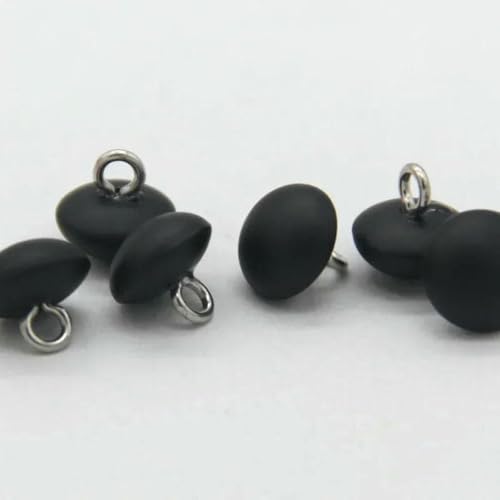 20 Stück schwarze, matte, ovale Metallknöpfe mit Kunstperlen für Kleidung, Hemden, Kleider, Blusen, Dekorationen, Nähzubehör, Schwarz, 10 mm, 20 Stück 20 Stück schwarze, matte, ovale Metallknöpfe mit Kunstperlen für Kleidung, Hemden, Kleider, Blusen, Dekorationen, Nähzubehör, Schwarz, 10 mm, 20 Stück von YJMYZ