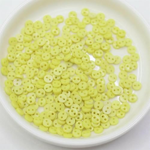 250 Stück 3,0 mm/4,0 mm Mini-Rundknöpfe für Puppen und Stofftiere, Kleidung, Nähzubehör, DIY, kleines Kunsthandwerk, 4,0 mm, Gelb 250 Stück 3,0 mm/4,0 mm Mini-Rundknöpfe für Puppen und Stofftiere, Kleidung, Nähzubehör, DIY, kleines Kunsthandwerk, 4,0 mm, Gelb von YJMYZ