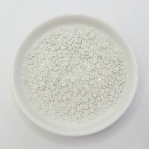 250 Stück 3,0 mm/4,0 mm Mini-Rundknöpfe für Puppen und Stofftiere, Kleidung, Nähzubehör, DIY, kleines Kunsthandwerk-3,0 mm Weiß_a von YJMYZ