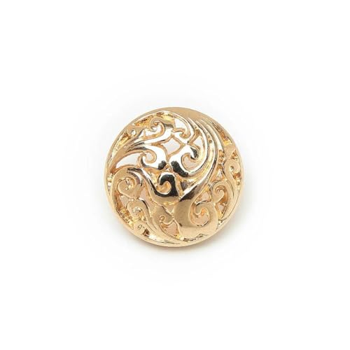 5 Stück runde, hohle Metallknöpfe zum Nähen von Scrapbook-Jacken, Blazern, Pullovern, Basteln, Handarbeit, Kleidung, 12,5–25 mm, Gold, 23,0 mm 5 Stück runde, hohle Metallknöpfe zum Nähen von Scrapbook-Jacken, Blazern, Pullovern, Basteln, Handarbeit, Kleidung, 12,5–25 mm, Gold, 23,0 mm von YJMYZ