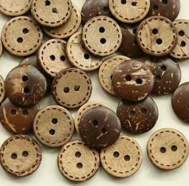 50 Stück/Los, 10–25 mm, klassische Kokosnussknöpfe mit 2 Löchern, für Bekleidungszubehör, Holzknöpfe, Scrapbooking (SS-497) – 13,0 mm, 50 Stück von YJMYZ