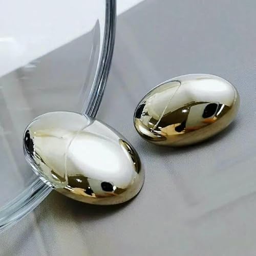 Ovale, hochwertige, glatte, goldene Metallknöpfe für Kleidung, Mäntel, Jacken, Hemden, Manschetten, Nähzubehör, dekorative Designerknöpfe, Neu, 2–23 von YJMYZ