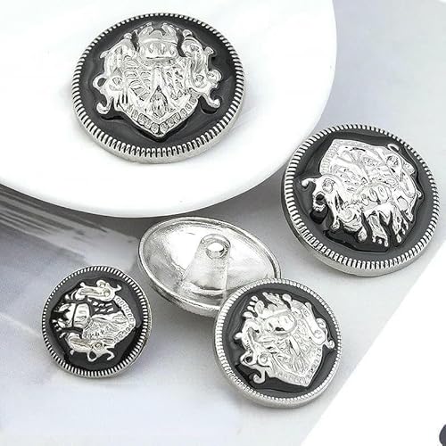 Retro-Perlen-Gold-Metallknopf, luxuriöse Strass-Mantelknöpfe für Damen, DIY-Kleidung, Anzug, Nähen, Aufnähen, Botones-Zubehör, 19–25 mm, 5 Stück von YJMYZ