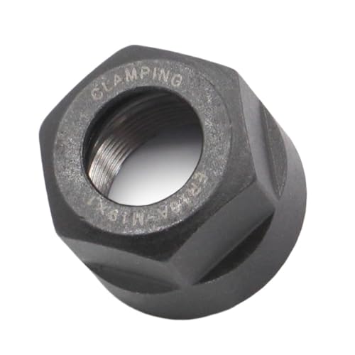 YJQHODY 1 Stück ER16 Metallspannzangenmutter, M19x1 M22x1,5 ER16-A/B Hochtemperaturbeständige Spannzangenspannmutter for Maschinen(Red) von YJQHODY