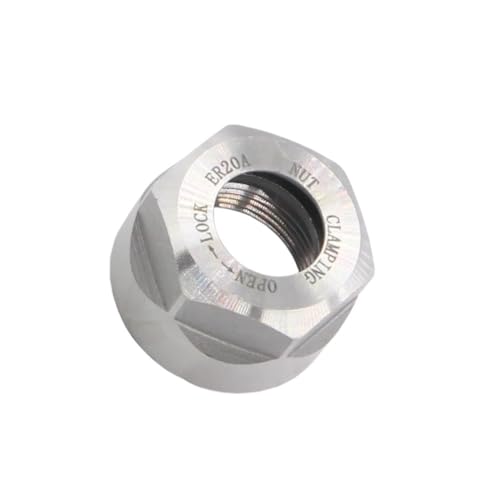 YJQHODY 1 Stück ER20-A Spannzangenmutter Normal/Ausgewogen, Schwarz/Silber Gute Zähigkeit Spannzangenmutter for CNC-Spannfutterhalter(Red) von YJQHODY