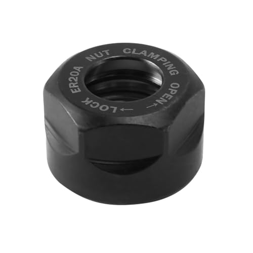 YJQHODY 1 Stück ER20 schwarze Spannmutter, Anti-Lockerungs-Spannzangenmutter aus Metall for CNC-Maschinenfutter YJQHODY 1 Stück ER20 schwarze Spannmutter, Anti-Lockerungs-Spannzangenmutter aus Metall for CNC-Maschinenfutter von YJQHODY