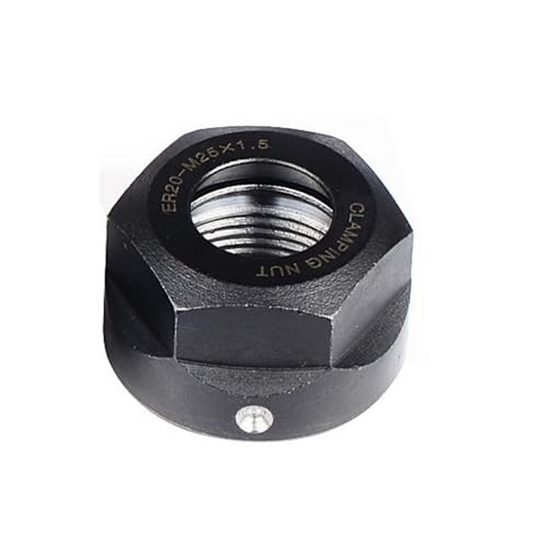 YJQHODY 1-teilige Spannmutter for Spannfutter, ER11/ER16/ER20/ER25/ER32, ausbalancierte Federmetall-Spannmutter for CNC-Spannzangen(M25*1.5) von YJQHODY