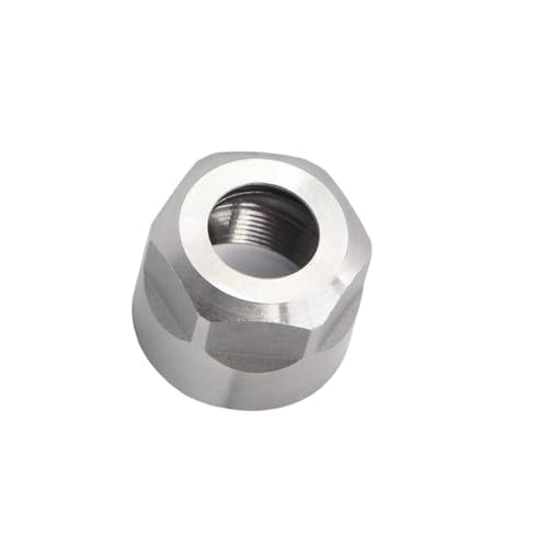 YJQHODY 1-teilige Spannzangenmutter, ER11-A Kompakte schwarze/silberne normale Metallspannzangen-Klemmmutter for CNC-Graviermaschine(Silver) von YJQHODY