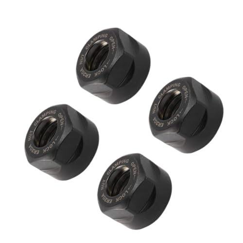 YJQHODY 4 Stück 1-Zoll-Spannzangenmuttern, schwarze ER20-Spannzangenmuttern mit hoher Festigkeit for CNC-Fräsfutterhalter YJQHODY 4 Stück 1-Zoll-Spannzangenmuttern, schwarze ER20-Spannzangenmuttern mit hoher Festigkeit for CNC-Fräsfutterhalter von YJQHODY