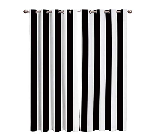 YJRXSS vorhänge Schwarz-Weiß-Streifen W 280 X L 250 cm Vorhänge Mit Ösen, 2Er Set Verdunkelungs vorhänge Kinderzimmer, Dekorative Für Wohnzimmer Schlafzimmer Küche YJRXSS vorhänge Schwarz-Weiß-Streifen W 280 X L 250 cm Vorhänge Mit Ösen, 2Er Set Verdunkelungs vorhänge Kinderzimmer, Dekorative Für Wohnzimmer Schlafzimmer Küche von YJRXSS