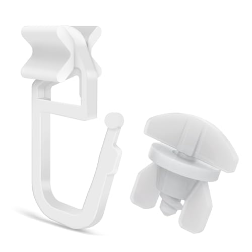 YJSDDNTY X-Gleiter für Gardinenschienen(Komplettset 100x Gardinenhaken inkl. 6X Stopper), 6mm Standardmaß Gardinengleiter von YJSDDNTY
