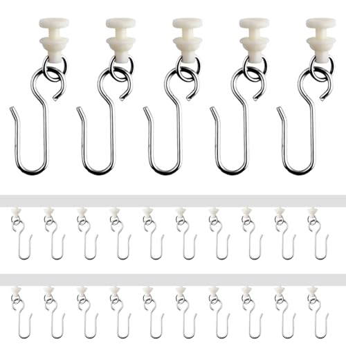 YJSDDNTY 200 Stück Gardinenhaken Gleiter, Gardinenröllchen für Schiene, Curtain Hooks,100 Stück Gardinen Gleiter mit 100 Stück Metall Vorhang Haken für Fenstervorhang Duschvorhang YJSDDNTY 200 Stück Gardinenhaken Gleiter, Gardinenröllchen für Schiene, Curtain Hooks,100 Stück Gardinen Gleiter mit 100 Stück Metall Vorhang Haken für Fenstervorhang Duschvorhang von YJSDDNTY