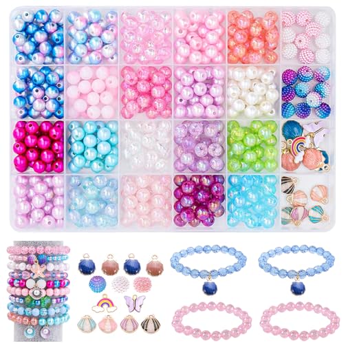 YJWZ 500 Stück Perlen Armbänder Selber Machen,24 Farben Armbänder Selber Machen Kinder,DIY Armband Meeresthema Bastelset,Perlenset ab 4 Jahre & Erwachsene Inkl Schmuckzubehör zum Auffädeln YJWZ 500 Stück Perlen Armbänder Selber Machen,24 Farben Armbänder Selber Machen Kinder,DIY Armband Meeresthema Bastelset,Perlenset ab 4 Jahre & Erwachsene Inkl Schmuckzubehör zum Auffädeln von YJWZ