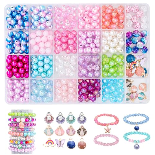 YJWZ 500 Stück Perlenset für Armbänder - 48 Farben Meeresthema Bastelset, Perlenset Kinder ab 4 Jahre & Erwachsene inkl Schmuckzubehör zum Auffädeln | DIY Armband Selber Machen Kit YJWZ 500 Stück Perlenset für Armbänder - 48 Farben Meeresthema Bastelset, Perlenset Kinder ab 4 Jahre & Erwachsene inkl Schmuckzubehör zum Auffädeln | DIY Armband Selber Machen Kit von YJWZ