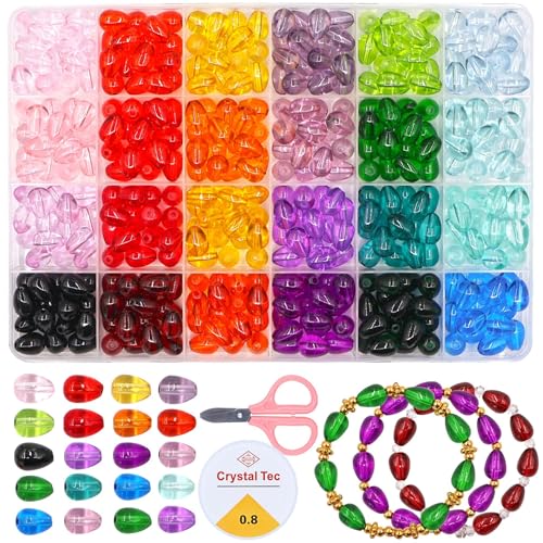 YJWZ 560 Stück Bunte Glasperlen zum Auffädeln,8mm Wassertropfen Glasperlen Set für Armbänder mit Zubehör,Perlenset Ab 4 Jahre & Erwachsene| Runde Edelsteine Perlen Schmuck Selber Machen YJWZ 560 Stück Bunte Glasperlen zum Auffädeln,8mm Wassertropfen Glasperlen Set für Armbänder mit Zubehör,Perlenset Ab 4 Jahre & Erwachsene| Runde Edelsteine Perlen Schmuck Selber Machen von YJWZ