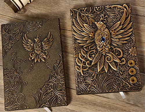 YJZQ Vintage Notizbuch A5 PU Leder Retro Tagebuch liniert Papier Magie Notizbuch Relief Notizblock Planer Organizer Journal Reisetagebuch zum Schreiben Hardcover Notebook für Ihre Gedanke YJZQ Vintage Notizbuch A5 PU Leder Retro Tagebuch liniert Papier Magie Notizbuch Relief Notizblock Planer Organizer Journal Reisetagebuch zum Schreiben Hardcover Notebook für Ihre Gedanke von YJZQ