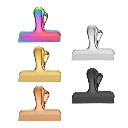 10 Stück kleine Bulldogge Clips Büroklammern,Verschlussklammern Verschlussclips für Lebensmittelbeutel & Tüten 56mm Edelstahl Datei Geld Binder Clips Klammern Mini Metall klammern -Gemischte Farbe 10 Stück kleine Bulldogge Clips Büroklammern,Verschlussklammern Verschlussclips für Lebensmittelbeutel & Tüten 56mm Edelstahl Datei Geld Binder Clips Klammern Mini Metall klammern -Gemischte Farbe von YKAFADE