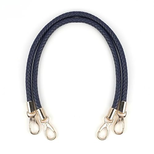 2 Stücke Taschenhenkel PU Leder Taschen Griff 60cm Geflochtene Taschengriffe mit Gold Karabinerhaken Taschenbügel Schultergurt Ersatzgriff für Tasche Handtasche Taschenherstellung -Dunkelblau 2 Stücke Taschenhenkel PU Leder Taschen Griff 60cm Geflochtene Taschengriffe mit Gold Karabinerhaken Taschenbügel Schultergurt Ersatzgriff für Tasche Handtasche Taschenherstellung -Dunkelblau von YKAFADE