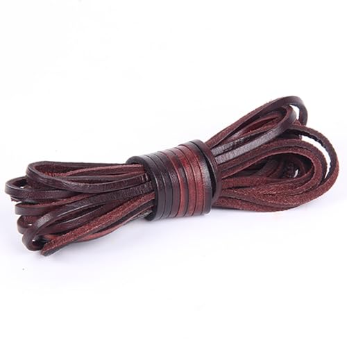 5 Meter Braun Lederband Flach Lederriemen Lederbänder Breite 3mm Lederschnur 2 mm dick Meterware Vintage Bänder für DIY Armband Halskette Schmuck Handwerk Basteln von Taschenriemen Schultergurte 5 Meter Braun Lederband Flach Lederriemen Lederbänder Breite 3mm Lederschnur 2 mm dick Meterware Vintage Bänder für DIY Armband Halskette Schmuck Handwerk Basteln von Taschenriemen Schultergurte von YKAFADE