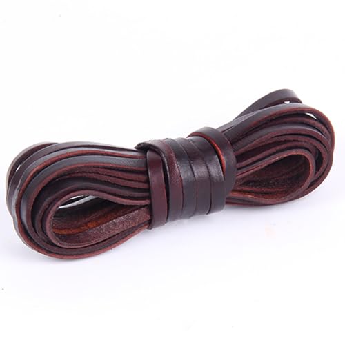 5 Meter Braun Lederband Flach Lederriemen Lederbänder Breite 4mm Lederschnur 2 mm dick Meterware Vintage Bänder für DIY Armband Halskette Schmuck Handwerk Basteln von Taschenriemen Schultergurte 5 Meter Braun Lederband Flach Lederriemen Lederbänder Breite 4mm Lederschnur 2 mm dick Meterware Vintage Bänder für DIY Armband Halskette Schmuck Handwerk Basteln von Taschenriemen Schultergurte von YKAFADE
