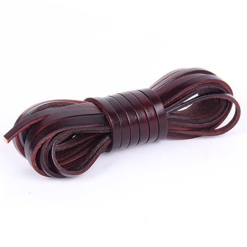 5 Meter Braun Lederband Flach Lederriemen Lederbänder Breite 5mm Lederschnur 2 mm dick Meterware Vintage Bänder für DIY Armband Halskette Schmuck Handwerk Basteln von Taschenriemen Schultergurte 5 Meter Braun Lederband Flach Lederriemen Lederbänder Breite 5mm Lederschnur 2 mm dick Meterware Vintage Bänder für DIY Armband Halskette Schmuck Handwerk Basteln von Taschenriemen Schultergurte von YKAFADE
