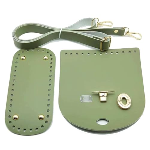 YKAFADE 1 Set DIY-Taschenzubehör, DIY PU Ledertasche Strickset Taschenboden Mit Löchern zum Häkeln Taschenriemen für Taschen-Herstellung Handtasche DIY Strickbeutel Handtasche Schultertasche -Grün YKAFADE 1 Set DIY-Taschenzubehör, DIY PU Ledertasche Strickset Taschenboden Mit Löchern zum Häkeln Taschenriemen für Taschen-Herstellung Handtasche DIY Strickbeutel Handtasche Schultertasche -Grün von YKAFADE