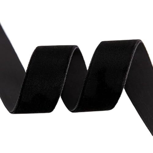 YKAFADE 10 Yards Samt Schleifenband Dekoband -25mm Breite Samtband Geschenkband Schmuckband zum Nähen Dekoration für Geschenkverpackung Brautstrauß Basteln Haarschmuck Hochzeit Tischdeko -Schwarz YKAFADE 10 Yards Samt Schleifenband Dekoband -25mm Breite Samtband Geschenkband Schmuckband zum Nähen Dekoration für Geschenkverpackung Brautstrauß Basteln Haarschmuck Hochzeit Tischdeko -Schwarz von YKAFADE