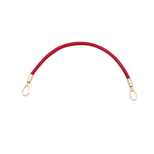 YKAFADE 2 Stück 30cm Taschenhenkel PU Leder Taschengriffe mit Karabiner Schultergurt Ersatzgriff Handtasche Riemen DIY Taschengurt Gurt für Tasche Umhängetasche Geldbörse Schulterriemen - Rot von YKAFADE