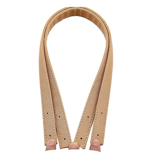 YKAFADE 2 Stück Taschengriffe Aus PU Leder Lederriemen für Taschen Leder Tasche Gürtel Ersatz Griff Schultergurte Handtaschen Griffe mit Nieten Taschengurt Ersatz Handtaschenriemen für Tasche,Khaki von YKAFADE