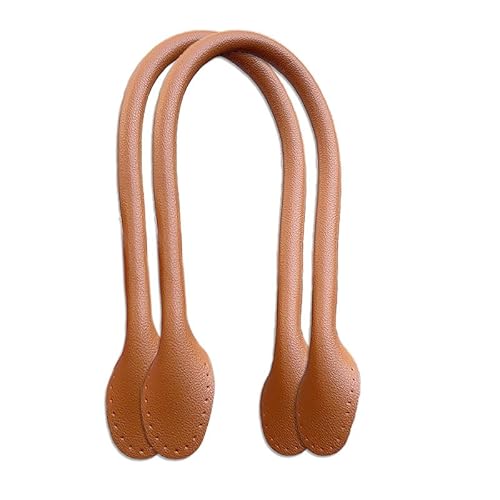 YKAFADE 2 Stück Taschengriffe Aus PU Leder Lederriemen für Taschen Leder Taschengriffe Taschenhenkel 32cm Ersatz Griff DIY Ersatz Tote Taschengriffe für Taschen DIY Geldbörse Handtasche,Braun von YKAFADE