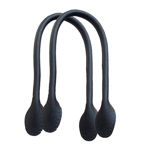YKAFADE 2 Stück Taschengriffe Aus PU Leder Lederriemen für Taschen Leder Taschengriffe Taschenhenkel 32cm Ersatz Griff DIY Ersatz Tote Taschengriffe für Taschen DIY Geldbörse Handtasche,Schwarz von YKAFADE