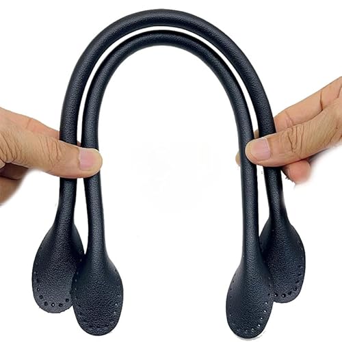YKAFADE 2 Stück Taschengriffe Taschenhenkel 52cm PU Leder Lederriemen für Taschen Leder Tasche Gürtel Ersatz Griff Handtaschen Griffe Schultergurt Ersatzgriff für Handtasche Geldbörsen Zubehör,Schwarz von YKAFADE