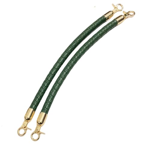 YKAFADE 2 Stück Taschenhenkel 30cm Pu Leder Taschengriffe Geflochtene Taschenbügel Schultergurt Schulterriemen Riemen Ersatz Gürtel für Tasche Handtasche Leder Lederriemen für DIY Geldbörse,Grün von YKAFADE