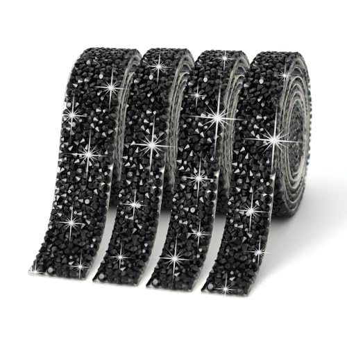 YKAFADE 2 Yard Kristall Strass Diamant Band -1.5cm Breite Selbstklebendes Kristall Strass Diamant Bling Band Strassband Deko DIY Dekoration Aufkleber Strasssteine Glitzerband -Schwarz YKAFADE 2 Yard Kristall Strass Diamant Band -1.5cm Breite Selbstklebendes Kristall Strass Diamant Bling Band Strassband Deko DIY Dekoration Aufkleber Strasssteine Glitzerband -Schwarz von YKAFADE