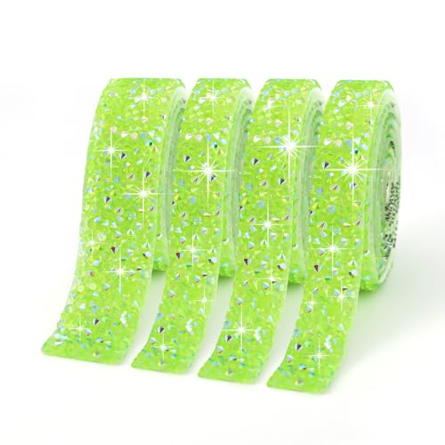 YKAFADE 2 Yard Kristall Strass Diamant Band -2.5cm Breite Selbstklebendes Kristall Strass Diamant Bling Band Strassband Deko DIY Dekoration Aufkleber Strasssteine Glitzerband -Grün YKAFADE 2 Yard Kristall Strass Diamant Band -2.5cm Breite Selbstklebendes Kristall Strass Diamant Bling Band Strassband Deko DIY Dekoration Aufkleber Strasssteine Glitzerband -Grün von YKAFADE
