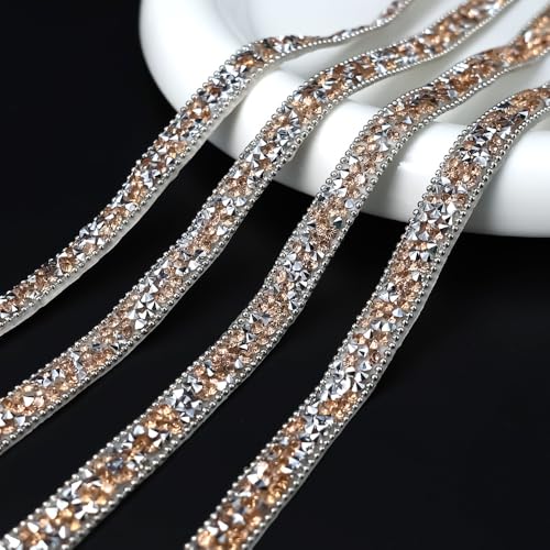 YKAFADE 2 Yard Selbstklebendes Kristall Strass Band Bling Band 1.5cm Breite Strassband Deko Glitzersteine Diamantband DIY Dekoration Aufkleber für Kunsthandwerk Telefon Hochzeit Deko-Champagne Gold YKAFADE 2 Yard Selbstklebendes Kristall Strass Band Bling Band 1.5cm Breite Strassband Deko Glitzersteine Diamantband DIY Dekoration Aufkleber für Kunsthandwerk Telefon Hochzeit Deko-Champagne Gold von YKAFADE