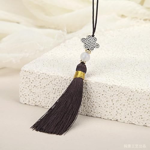 YKAFADE 20 Stück Quasten Anhänger,15cm Mini Quasten Handgemachte Seidige Quaste Schlüsselanhänger mit Perlen Chinesische Quaste für DIY-Projekte, Lesezeichen Tasche Schmuck Basteln-Kaffee YKAFADE 20 Stück Quasten Anhänger,15cm Mini Quasten Handgemachte Seidige Quaste Schlüsselanhänger mit Perlen Chinesische Quaste für DIY-Projekte, Lesezeichen Tasche Schmuck Basteln-Kaffee von YKAFADE