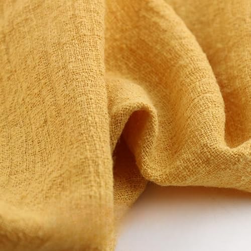 YKAFADE 300cm * 135cm Stoff aus Baumwolle und Leinen, Musselin Baumwollstoff Dekostoff Leinenstoff Meterware Nähstoff für DIY Basteln Tischdecken, Kissen Vorhänge Kleidungsdekoration -Gelb YKAFADE 300cm * 135cm Stoff aus Baumwolle und Leinen, Musselin Baumwollstoff Dekostoff Leinenstoff Meterware Nähstoff für DIY Basteln Tischdecken, Kissen Vorhänge Kleidungsdekoration -Gelb von YKAFADE