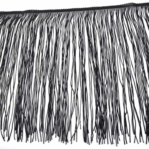 YKAFADE 30cm x 10m Fransenborte Fransenbesatz Band DIY Fransen Tanzfransen Geschnitten Fransenborte Fransen-Borten Bänder zum Nähen,DIY Basteln,Kleidung Kostüme Nähzubehör Vorhänge Dekoration-Schwarz YKAFADE 30cm x 10m Fransenborte Fransenbesatz Band DIY Fransen Tanzfransen Geschnitten Fransenborte Fransen-Borten Bänder zum Nähen,DIY Basteln,Kleidung Kostüme Nähzubehör Vorhänge Dekoration-Schwarz von YKAFADE