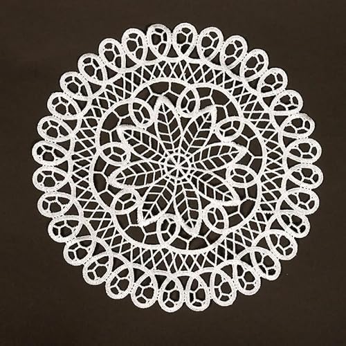 YKAFADE 4 Stück 15cm Runde Bestickte Tischmatte, Spitzendeckchen Handarbeit Geklöppelt Weiße Häkeldeckchen Tischdecke Untersetzer Spitze Tischläufer für Küche, Esszimmer,Party Hochzeit Heimdekoration YKAFADE 4 Stück 15cm Runde Bestickte Tischmatte, Spitzendeckchen Handarbeit Geklöppelt Weiße Häkeldeckchen Tischdecke Untersetzer Spitze Tischläufer für Küche, Esszimmer,Party Hochzeit Heimdekoration von YKAFADE